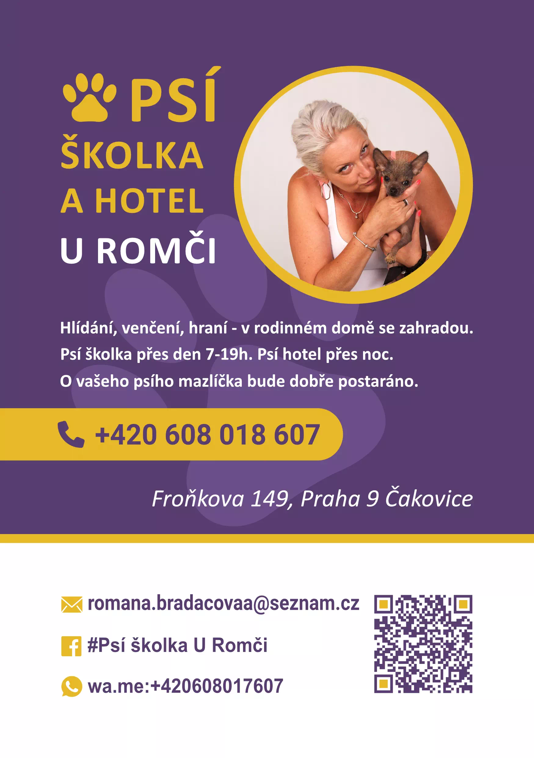 leták A4 - hlídání psů